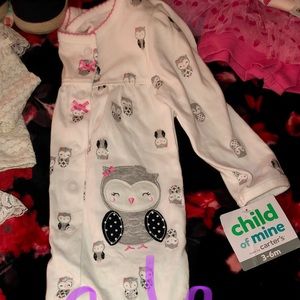 BNWT 3-6 mo Girl Footie PJ’s